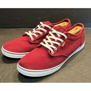 Vans Atwood Canvas Burgundy Skate Shoes Sneakers Women's Size 9.5